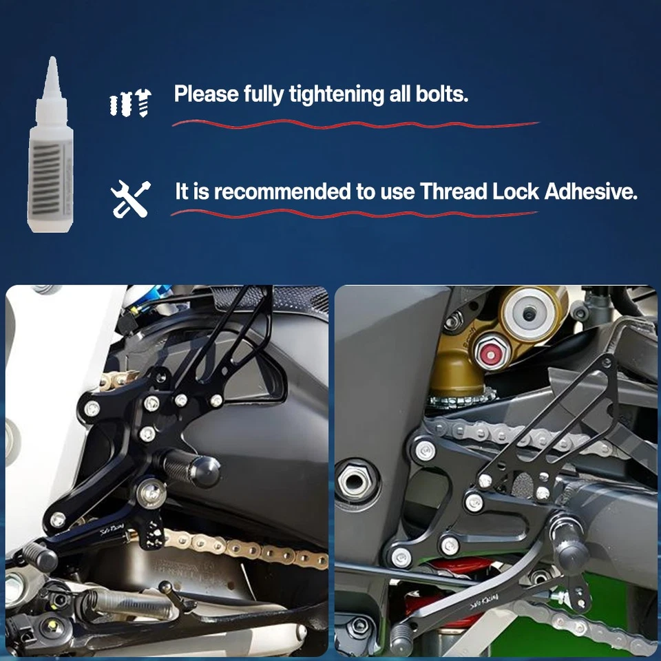 Rear Set Adjustable Rearsets Footpegs For SUZUKI HAYABUSA 1300 GSX 1300 R 99-14 Foto 2 de 4