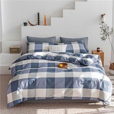 Plaid Comforter Set Boho Checkered Bedding Comforter Set Queen Fluffy Soft