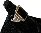 Estate Vintage Southwestern Sterling Silver Onyx Ring Size 9 3/4 - 8.9 Grams — photo 5