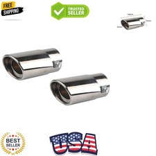 2pcs Stainless Steel Car Exhaust Tail Muffler Tip Pipes Universal Fit Pipe Di... 2pcs Stainless Steel Car Exhaust Tail Muffler Tip Pipes Universal Fit Pipe Di...
