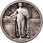 1917-P Type 2 Philadelphia Standing Liberty Quarter SLQ 25c Fine FN F+