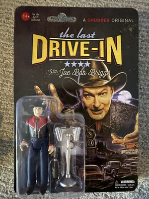 #ad RARE The Last Drive In Joe Bob Briggs 3.75 Action Figure Black Red Variant NEW $40.00