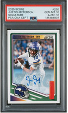 2025 Panini Score Signature #230 Justin Jefferson AUTO 10 PSA 10 Vikings