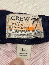 Men's J Crew Flex Swimwear Trunks Large  Pink With Lining And Pockets