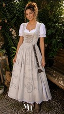 Stockerpoint Maxi Trachten Rock Leinen + Leder Gr 36 S Wasen~Oktoberfest Neu