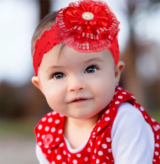 BABY HEADBANDS RED HEADBAND GIRL NEWBORN TODDLER CHRISTMAS PARTY