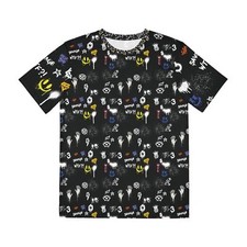 Graffiti Art Cuello Redondo Cepillo Poliéster EE. UU. Montado Hombres Poliéster Camiseta (AOP)