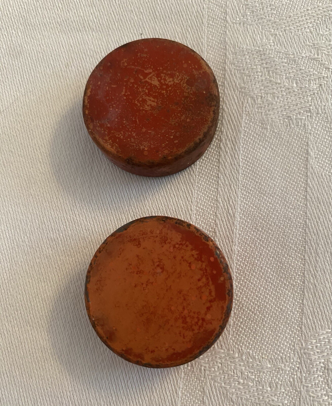 Vintage Griffiths Milk Glass Hoosier Spice Jars Curry Powder and Allspice w/Lids