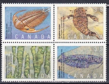 W CANADA 1279-1282a PREHISTORIC LIFE