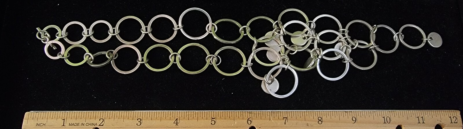 Sterling Silver Large Cascade Interlocking Circle… - image 4