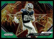 2023 Panini Prizm Green Fireworks Tony Pollard Dallas Cowboys #F-15