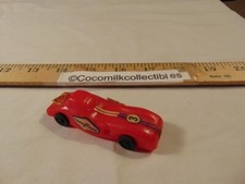 Vintage 1960's 70's Cereal Premium JVZ Toy Co Red Plastic Race Car Neat Decals