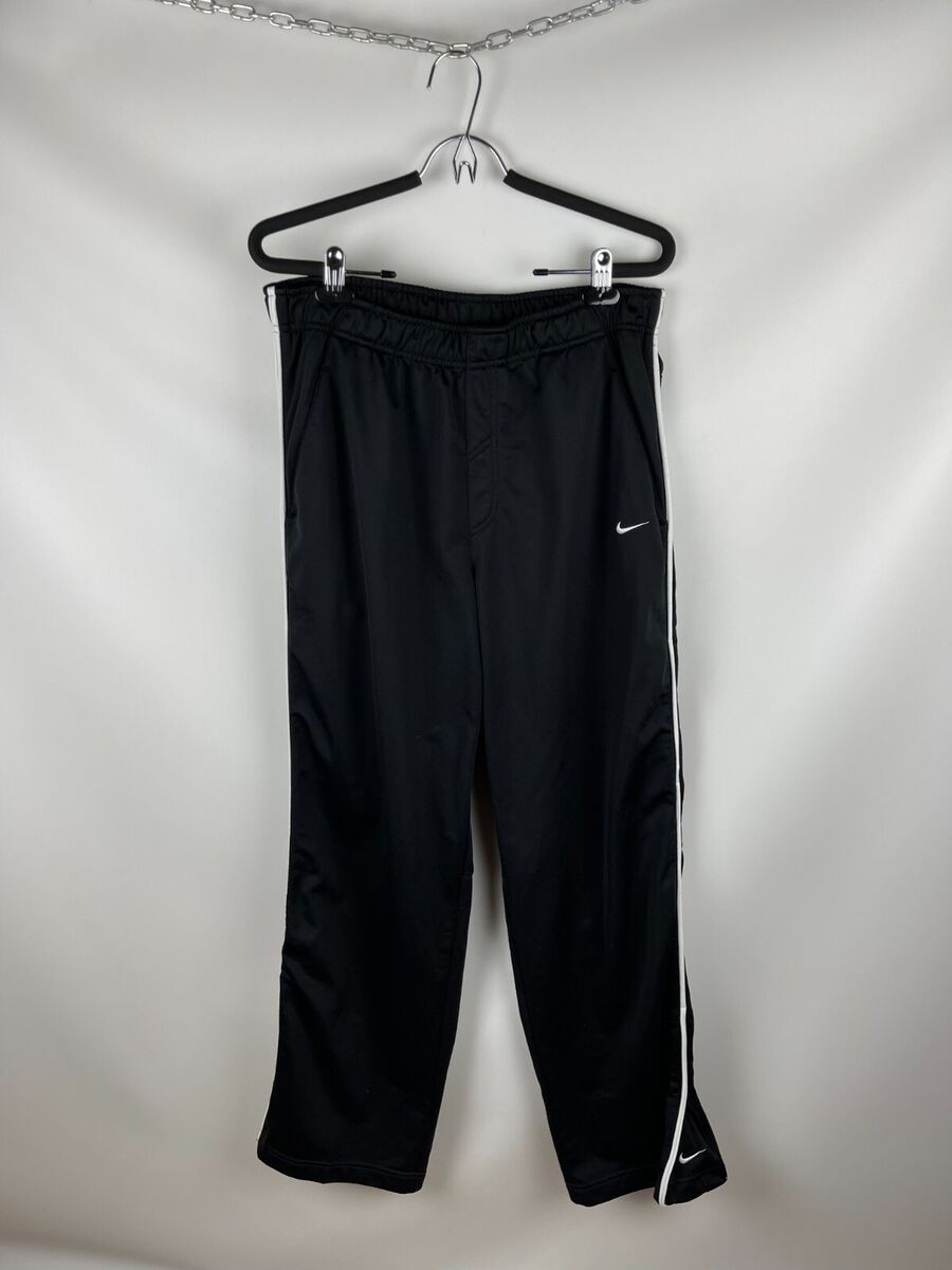 Nike vintage y2k black double swoosh trackpants with stripe Nike vintage y2k black double swoosh trackpants with stripe