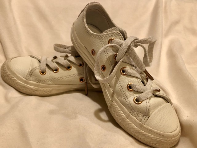 ivory leather converse