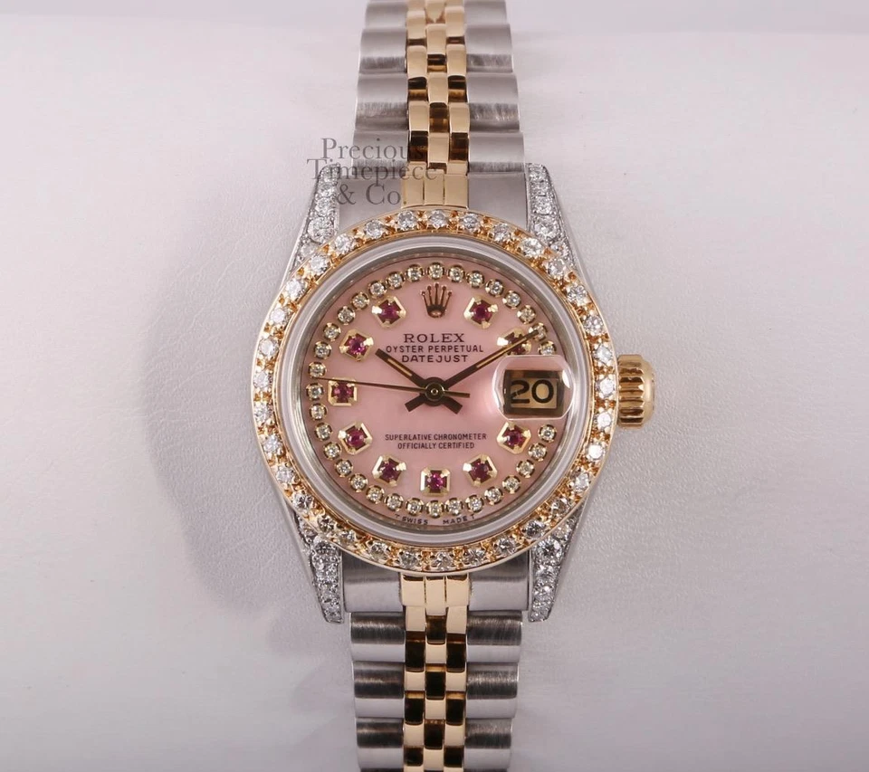 Rolex Lady Datejust 26mm Two Tone 18k Pink MOP String Diamond Dial-Diamond Llug - Image 2 of 4