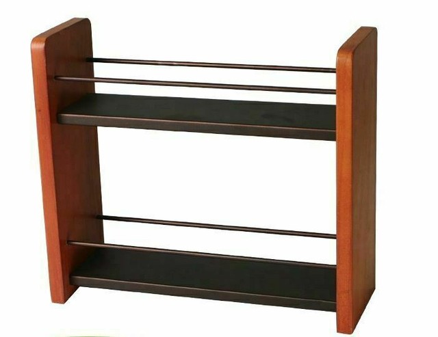 Simply Renewed Spice Rack Organizer Wooden Kitchen Countertop