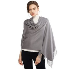 Scarfs for Women Winter Gray Pashmina Shawls and Wraps for Evening Dresses Wa...
