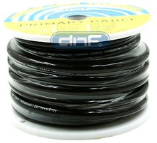 0 Gauge 25Feet Black Amplifier Power/Ground Wire 0 Gauge Premium Wire Cable