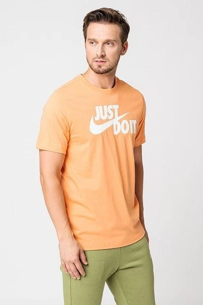 T-Shirt Nike Homme Manche Courte AR5006 871 Vêtement de Sport Orange Just Do It - Photo 1/1