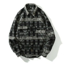 Camicia Giacca Cappotto Vintage Etno Maschile In Brushed Giapponese Harajuku