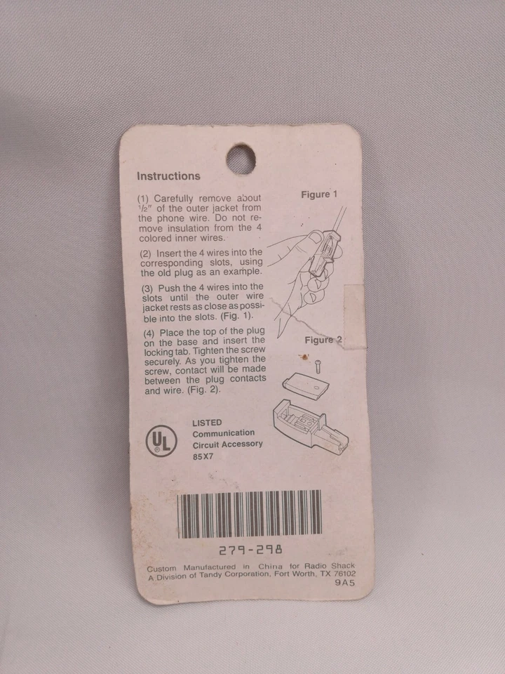 RadioShack 279-298 Handset Quick-Connect Modular Plug - Image 2 of 2