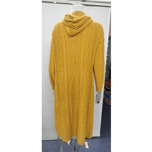 Damen Pullover Hoodie Strickmantel Jacke Cardigan Oberbekleidung Longpullover locker einfarbig - Bild 15 von 24