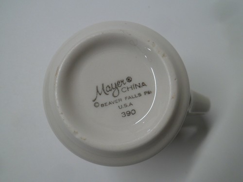 Mayer China Back Room Beaver Falls PA Coffee Cup Mug USA 390 Vintage Rare - Picture 8 of 8