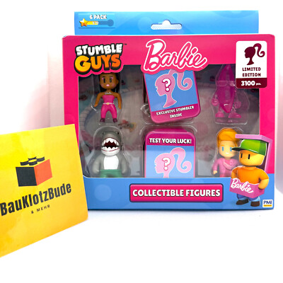 2 verschiedene Stumble Guys Barbie Collectible Figures, 6 Stück, Limited Edition