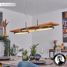 Holz LED Ess Wohn Schlaf Zimmer Beleuchtung dimmbare Pendel Leuchten Hänge Lampe