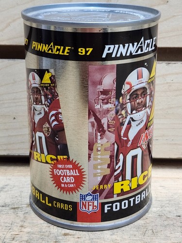 1997 Pinnacle Football Card in a Can Jerry Rice 10 Cards per Can Factory Sealed - Picture 4 of 6