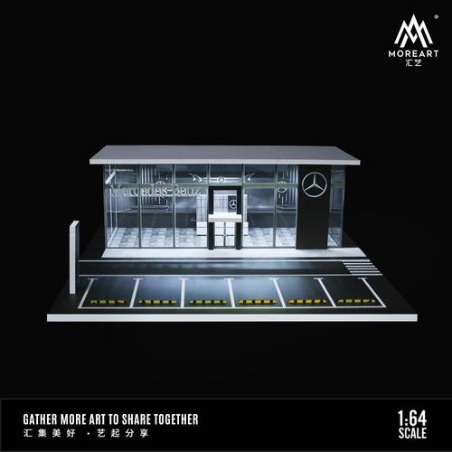 1/64 Diorama Auto Garage Modello Auto Showroom Negozio Città Parcheggio Scena Modello Giocattolo - Foto 47 di 60