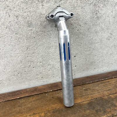 Vintage Campagnolo Record Seatpost 27.2 mm Blue Fluted Campy Brev