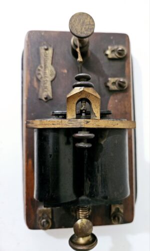 Vint. RELÉ telegráfico JH Bunnell & Co., un dispositivo que funciona con sonda - 35 ohmios - Imagen 3 de 8