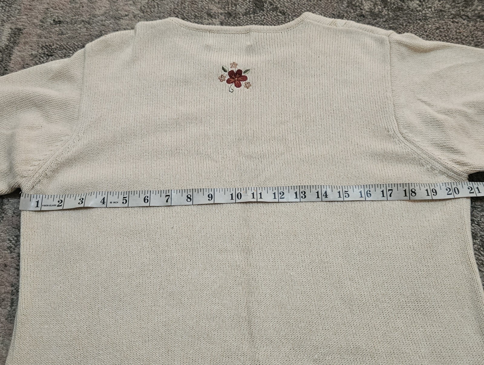 Tulchan Womens Ladies Floral Embroidered Pullover Knitted Jumper Sweater Size M image 6