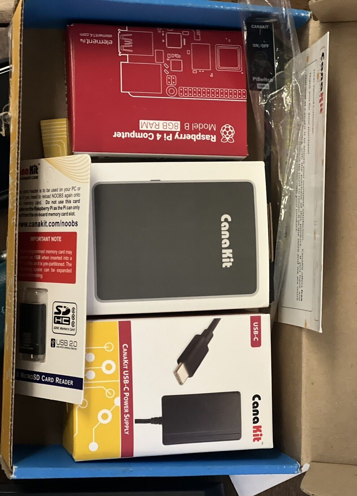 Canakit Raspberry Pi 4 8gb RAM Starter Kit BRAND NEW. Available Now for 125.00