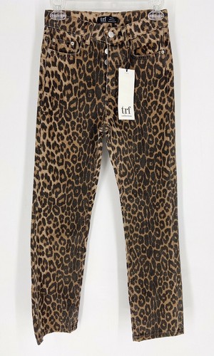 TRF Collection By Zara Estampado de Leopardo Jeans SZ-0! nuevo con  etiquetas! MSRP - 29.95 euros | eBay
