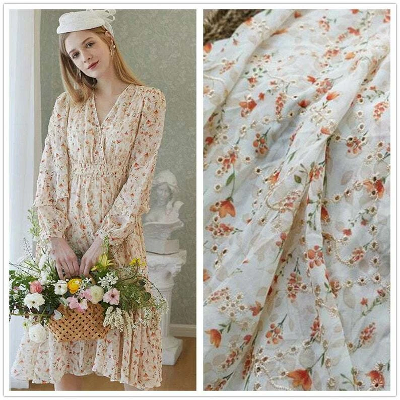 Printed chiffon 2024 by the yard
