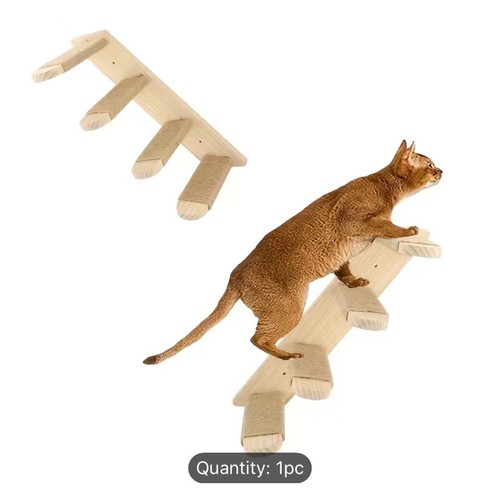 Wall-mounted Cat Climbing Ladder Wood Stairs Jumping Platform Cat Climbing Frame - Picture 7 of 7