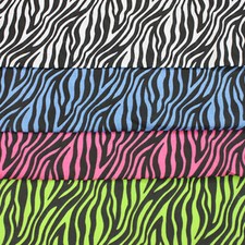 Polycotton Fabric Safari Animal Zebra Skin Print