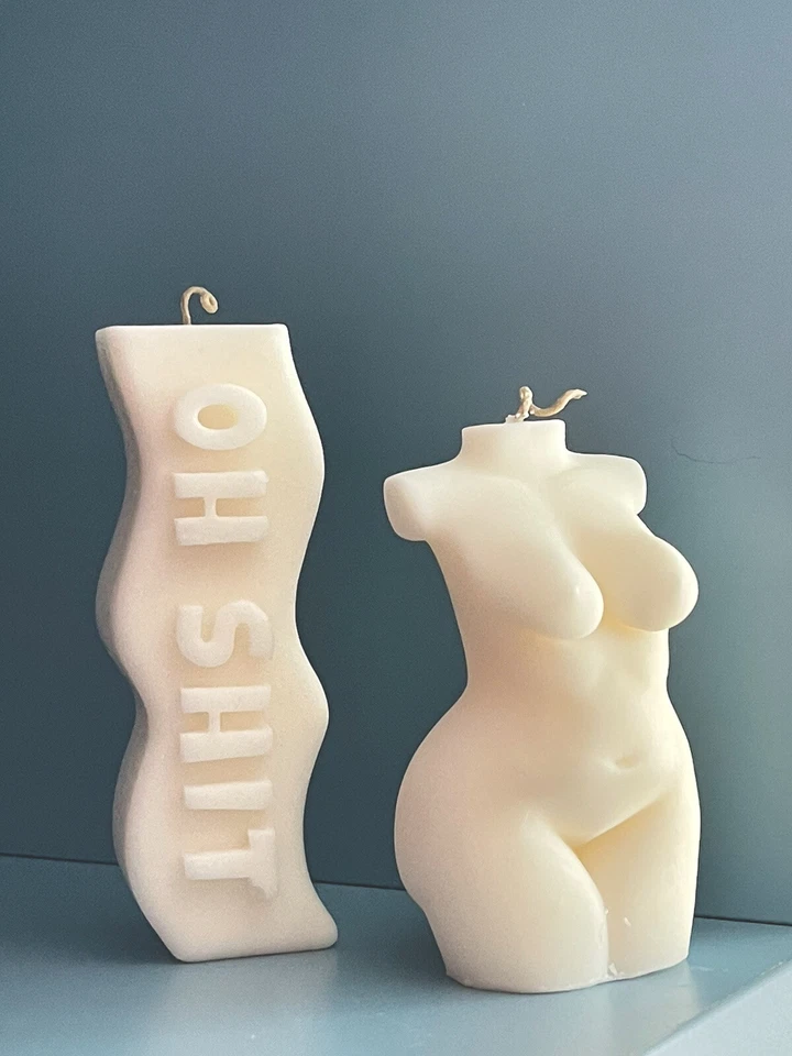 Свеча с неправильными словами, свеча с дизайнерскими буквами, туловище с толстым телом, набор из 2, смешная - Изображение 2 из 4