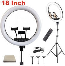 New 18" inch BiColor LED Ring Light Kit with Stand Social Media/Beauty Shoot