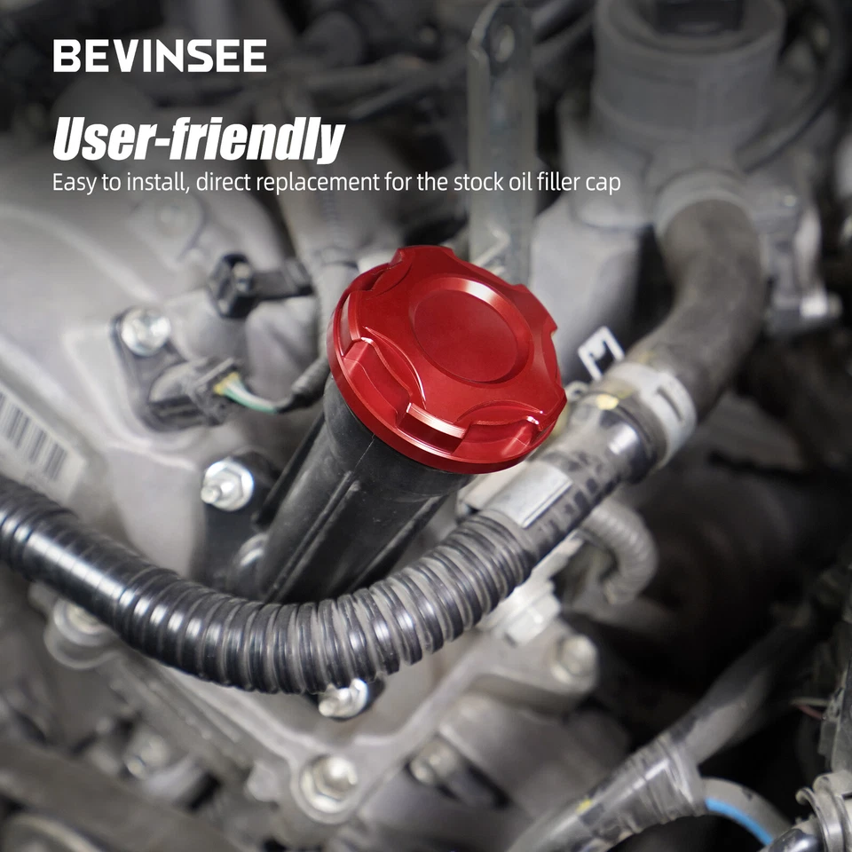 Tapa de llenado de aceite de motor Billet para Toyota 4Runner 12-24 Tundra FJ Cruiser 12-14 Foto 3 de 4