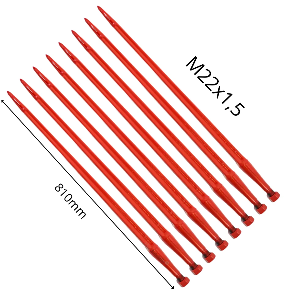 8x Frontladerzinken Frontlader 810mm Zinken M22x1.5