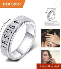 Beautiful Stainless Steel Fidget Spinner Anxiety Ring - Gold  Silver Options