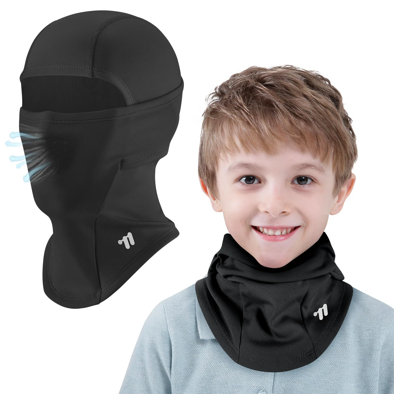 Kids Balaclava Ski Mask, Thermal Neck Gaiter, Breathable Fleece for Cycling
Opens in a new window or