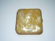 Vintage Art Deco Celluloid Faux Mother Of Pearl Cigarette Case