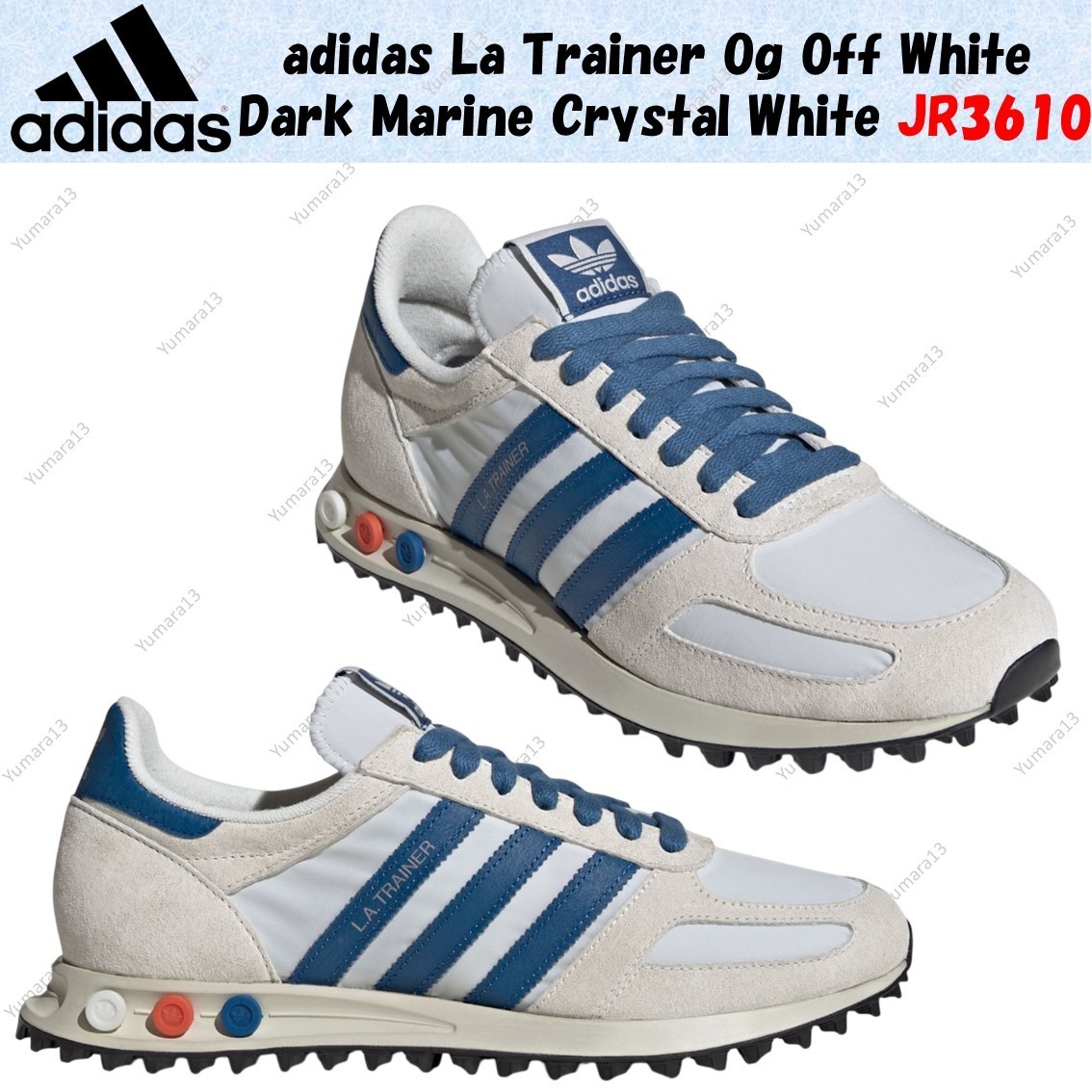 adidas La Trainer Og Off White Dark Marine Crystal White JR3610