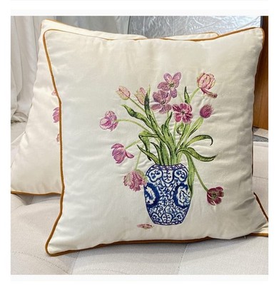 Queenie  - 2 Pcs Traditional Chinese Blue & White Porcelain Series Pillowcase