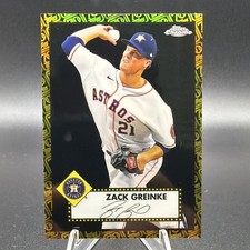 Topps 2021 Chrome Platinum Zack Greinke #179 Auto Black & Gold /10 Astros