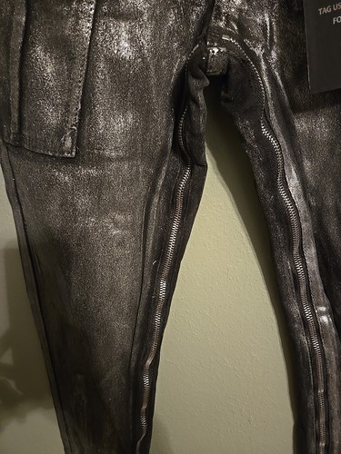 GUAPI Obsidian Sliver Metallic Stacked Streetwear Pants Adult Size 30 - Picture 5 of 10